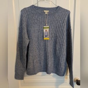 NWT Legendary Outfitters Blue Cable Knit Sweater